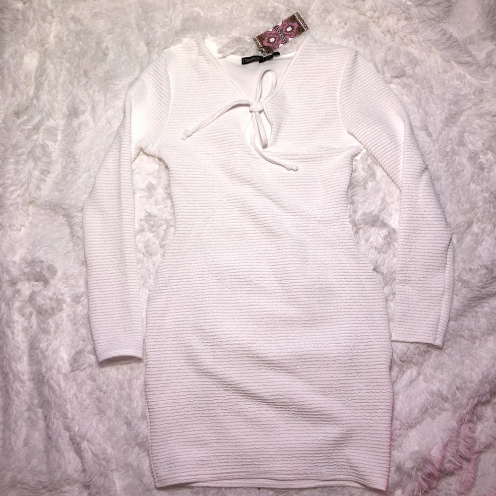 White BOOHOO dress size (US10)